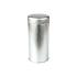 Boîte cylindrique en métal blanc avec couvercle 6.7x15cm