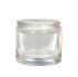 Pot crème verre transparent 125 ml - couvercle aluminium
